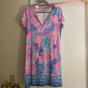 Lilly Pulitzer UPF 50+ Sophiletta Dress  Fished My Wish Multi Size L